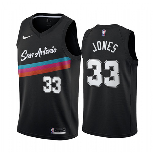 Nike Spurs #33 Tre Jones Black NBA Swingman 2020-21 City Edition Jersey
