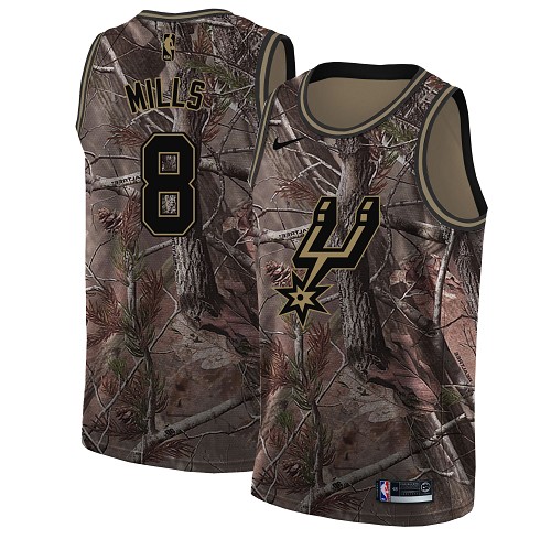 Nike Spurs #8 Patty Mills Camo NBA Swingman Realtree Collection Jersey