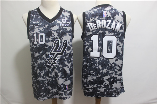 Nike Spurs 10 DeMar DeRozan Camo 2018-19 City Edition Nike Swingman Jersey