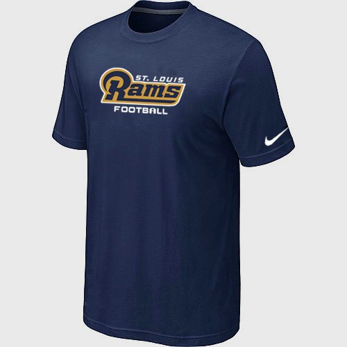 NEW NFL St. Louis Rams Sideline Legend Authentic Font Dri-fit T-Shirt D.blue