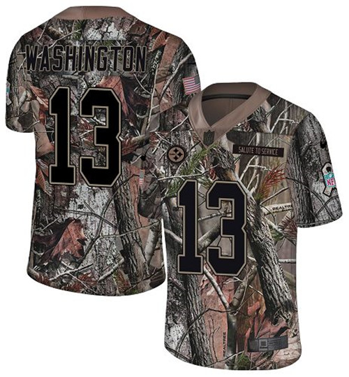 Nike Steelers #13 James Washington Camo Men's Stitched NFL Limited Rush Realtree Jersey