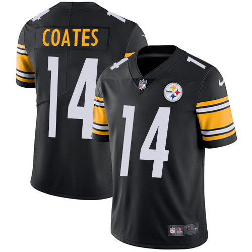 Nike Steelers #14 Sammie Coates Black Team Color Men's Stitched NFL Vapor Untouchable Limited Jersey