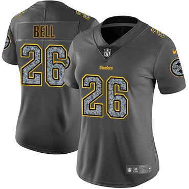 Nike Steelers #26 Le'Veon Bell Gray Static Women's NFL Vapor Untouchable Game Jersey