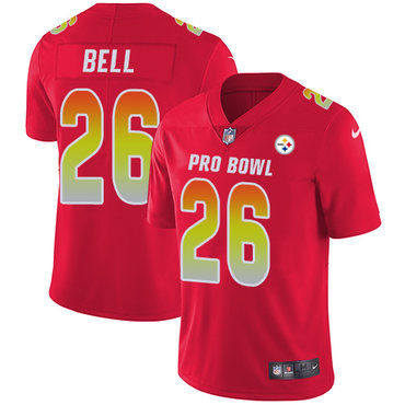 Nike Steelers #26 Le'Veon Bell Red Women's Stitched NFL Limited AFC 2018 Pro Bowl Jersey