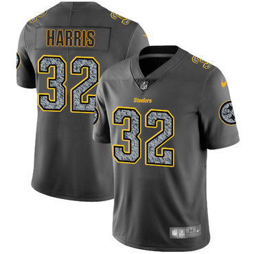 Nike Steelers #32 Franco Harris Gray Static Youth NFL Vapor Untouchable Game Jersey