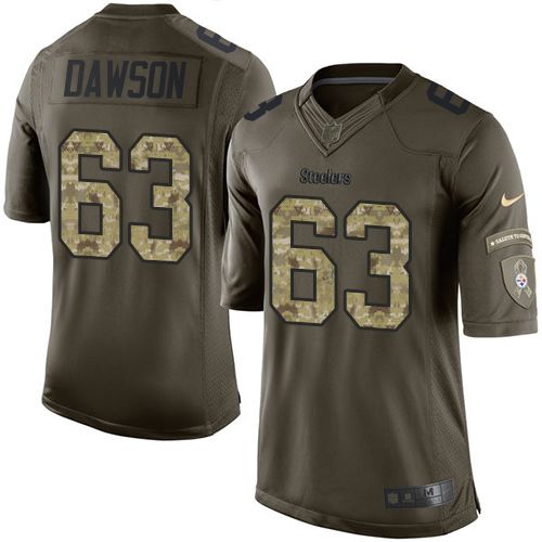 Nike Steelers #63 Dermontti Dawson Green Men's Stitched NFL