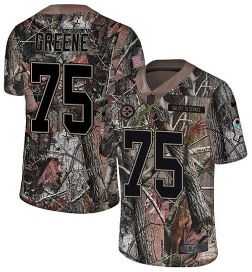 Nike Steelers #75 Joe Greene Camo Men's Stitched NFL Limited Rush Realtree Jersey