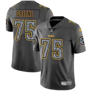 Nike Steelers #75 Joe Greene Gray Static Youth NFL Vapor Untouchable Game Jersey