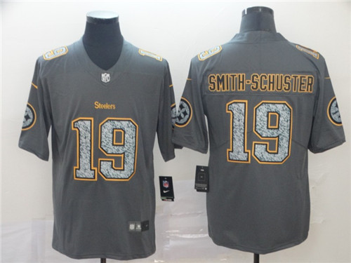 Nike Steelers 19 JuJu Smith Schuster Gray Camo Vapor Untouchable Limited Jersey