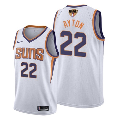 Nike Suns #22 Deandre Ayton Men's 2021 NBA Finals Bound Swingman Association Edition Jersey White