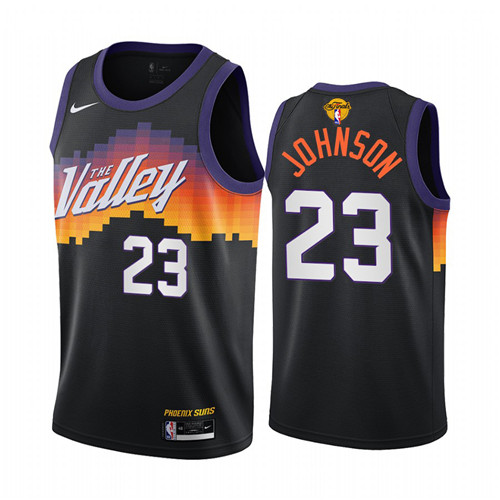 Nike Suns #23 Cameron Johnson Men's 2021 NBA Finals Bound City Edition Jersey Black