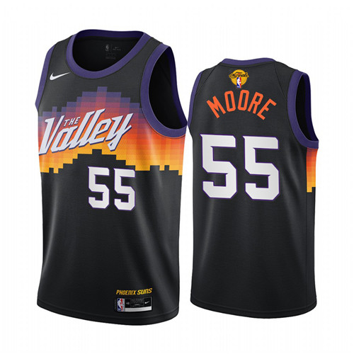 Nike Suns #55 E'Twaun Moore Men's 2021 NBA Finals Bound City Edition Jersey Black