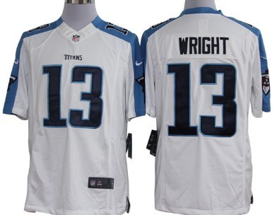 Nike Tennessee Titans #13 Kendall Wright White Limited Jersey 