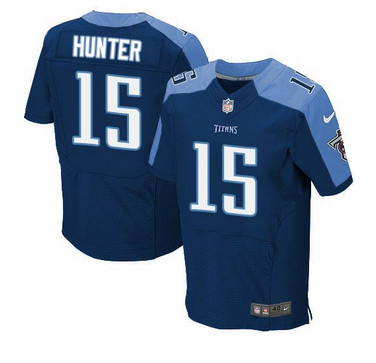 Nike Tennessee Titans #15 Justin Hunter Navy Blue Alternate Men's Stitched NFL Elite Jersey