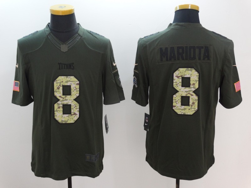 Nike Tennessee Titans #8 Marcus Mariota  Green Men's Stitched NFL Limited Salute To Service Jersey
