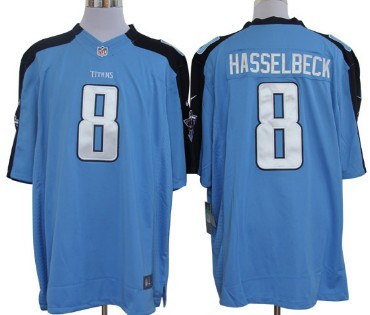 Nike Tennessee Titans #8 Matt Hasselbeck Light Blue Limited Jersey 
