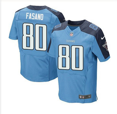 Nike Tennessee Titans #80 Anthony Fasano Light Blue Team Color Men's Stitched NFL Elite Jersey