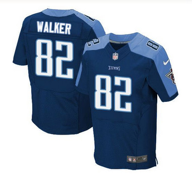 Nike Tennessee Titans #82 Delanie Walker Navy Blue Alternate Men's Stitched NFL Elite Jersey