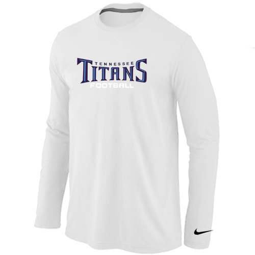 Nike Tennessee Titans Authentic font Long Sleeve T-Shirt White