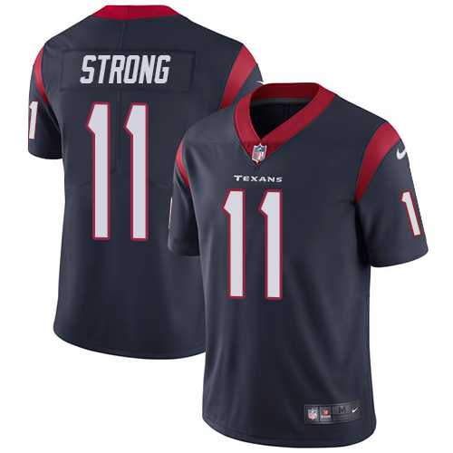Nike Texans #11 Jaelen Strong Navy Blue Team Color Men's Stitched NFL Vapor Untouchable Limited Jersey