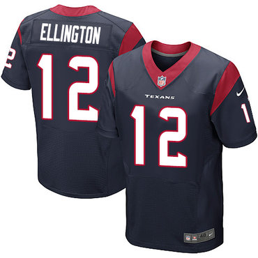 Nike Texans #12 Bruce Ellington Navy Blue Team Color Men's Stitched NFL Elite Jersey