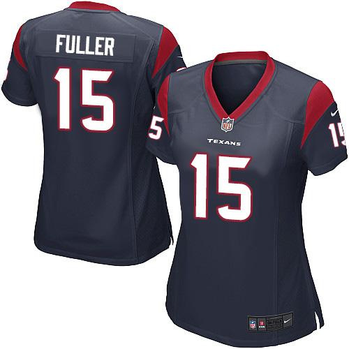 Nike Texans #15 Will Fuller Navy Blue Team Color Women's Stitched NFL Elite Jersey