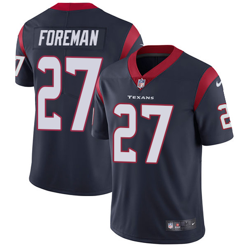 Nike Texans #27 D'Onta Foreman Navy Blue Team Color Men's Stitched NFL Vapor Untouchable Limited Jersey