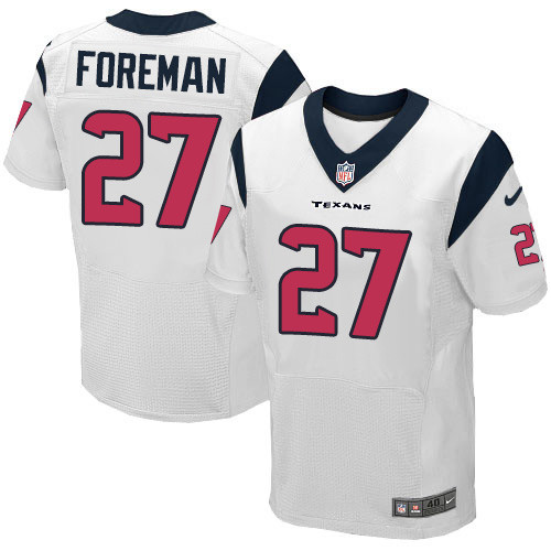 Nike Texans #27 D'Onta Foreman White Men's Stitched NFL Elite Jersey
