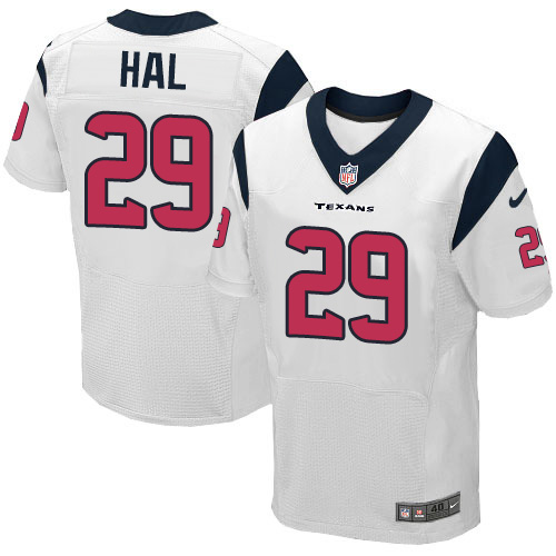 Nike Texans #29 Andre Hal White Men's Stitched NFL Elite Jersey