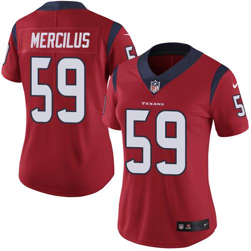 Nike Texans #59 Whitney Mercilus Red Alternate Women's Stitched NFL Vapor Untouchable