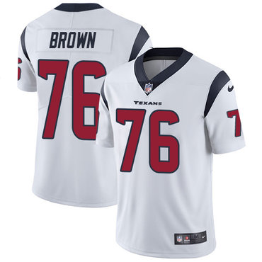 Nike Texans #76 Duane Brown White Men's Stitched NFL Vapor Untouchable Limited
