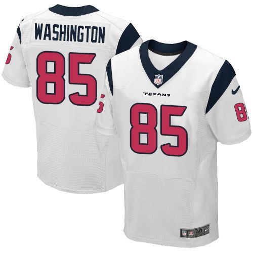 Nike Texans #85 Nate Washington White Men's Stitched NFL Elite Jersey