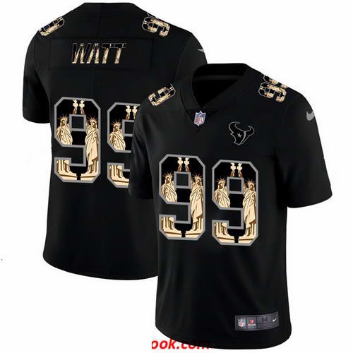 Nike Texans 99 J.J. Watt Black Statue Of Liberty Limited Jersey