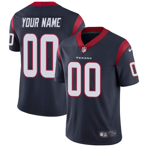 Nike Texans Navy Men's Customized Vapor Untouchable Player Limited Jersey
