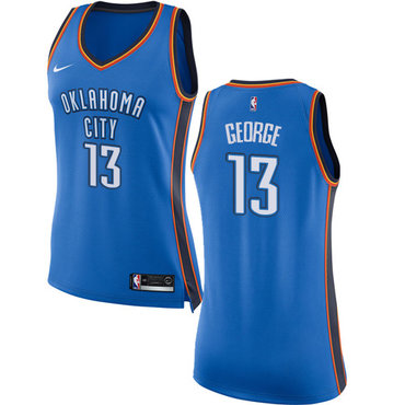 Nike Thunder #13 Paul George Blue Women's NBA Swingman Icon Edition Jersey