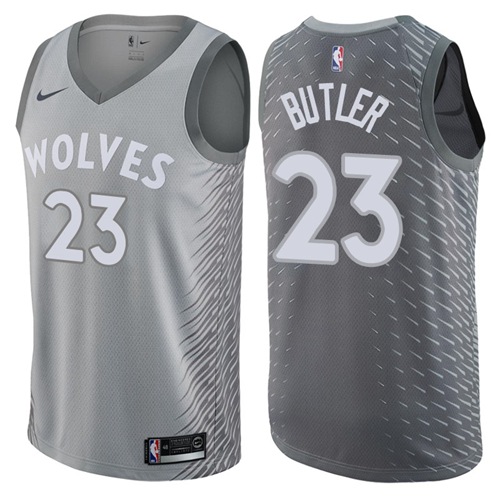 Nike Timberwolves #23 Jimmy Butler Gray NBA Swingman City Edition Jersey