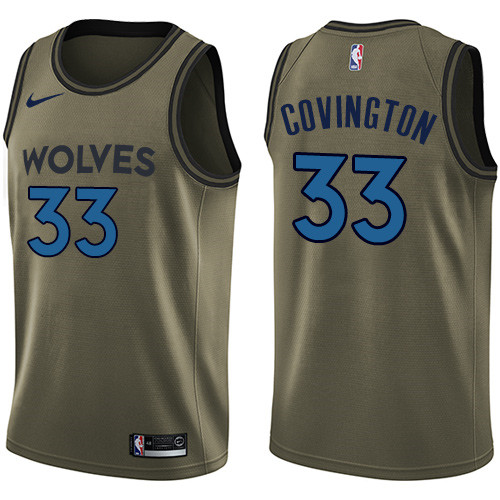 Nike Timberwolves #33 Robert Covington Green NBA Swingman Salute to Service Jersey