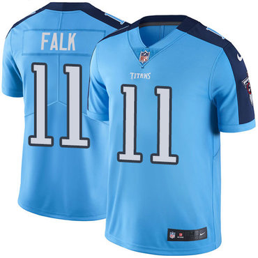 Nike Titans #11 Luke Falk Light Blue Men's Stitched NFL Limited Rush Jersey