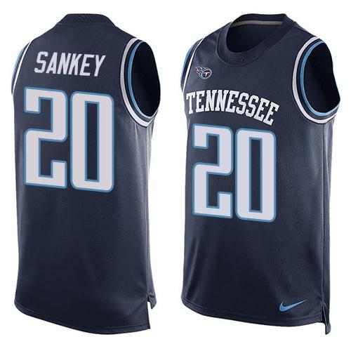 Nike Titans #20 Bishop Sankey Navy Blue Alternate Men's Stitched NFL Limited Tank Top Jersey