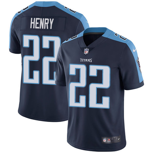 Nike Titans #22 Derrick Henry Navy Blue Alternate Youth Stitched NFL Vapor Untouchable Limited Jersey