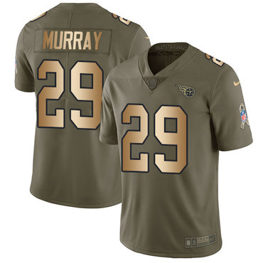 Nike Titans #29 DeMarco Murray Olive Gold Men's Stitched NFL Limited 2017 Salute To Service Jersey
