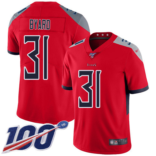 Nike Titans #31 Kevin Byard Red Men's Stitched Football Limited Inverted Legend 100th Season Jersey