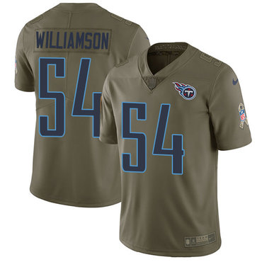 Nike Titans #54 Avery Williamson Olive Men's Stitched NFL Limited 2017 Salute to Service Jersey