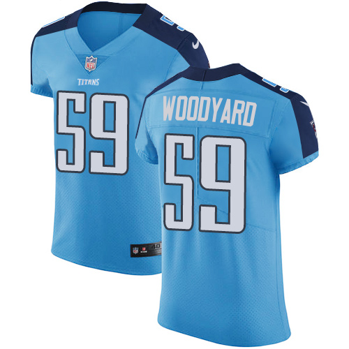 Nike Titans #59 Wesley Woodyard Light Blue Team Color Men's Stitched NFL Vapor Untouchable Elite Jersey