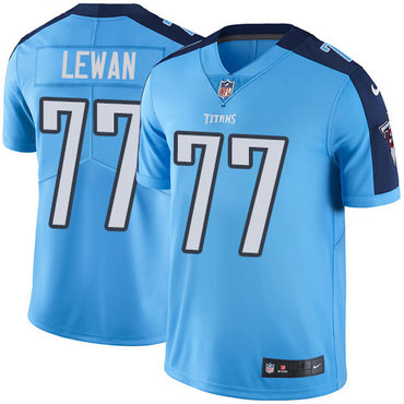 Nike Titans #77 Taylor Lewan Light Blue Team Color Youth Stitched NFL Vapor Untouchable Limited Jersey