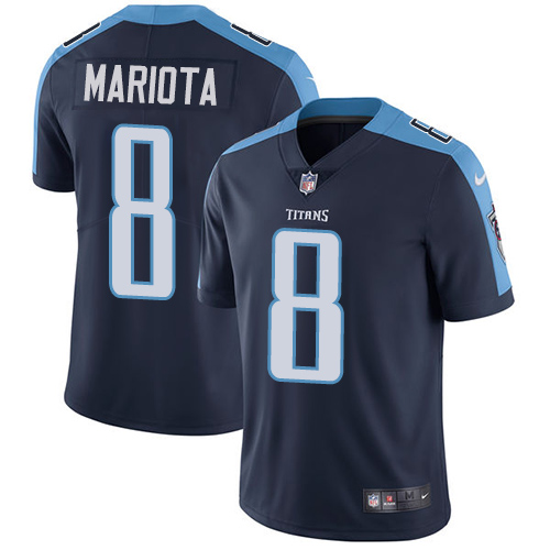 Nike Titans #8 Marcus Mariota Navy Blue Alternate Youth Stitched NFL Vapor Untouchable Limited Jersey