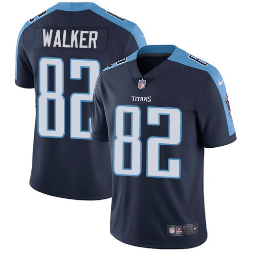 Nike Titans #82 Delanie Walker Navy Blue Alternate Youth Stitched NFL Vapor Untouchable Limited Jersey