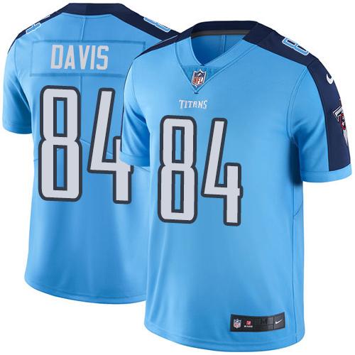 Nike Titans #84 Corey Davis Light Blue Team Color Youth Stitched NFL Vapor Untouchable Limited Jersey