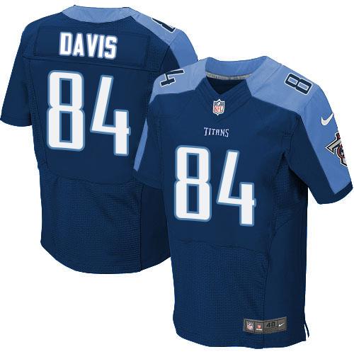 Nike Titans #84 Corey Davis Navy Blue Alternate Men's Stitched NFL Elite Jersey