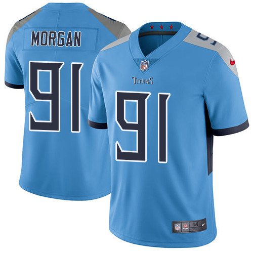 Nike Titans #91 Derrick Morgan Light Blue Alternate Men's Stitched NFL Vapor Untouchable Limited Jersey